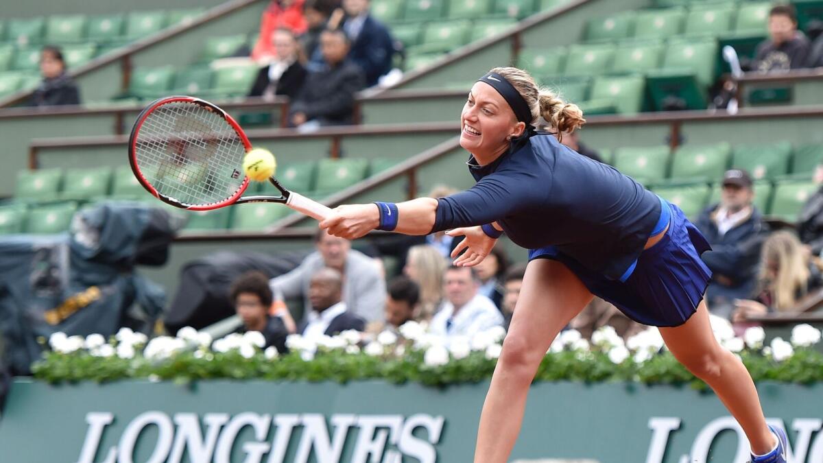 Kvitova survives early scare in French Open