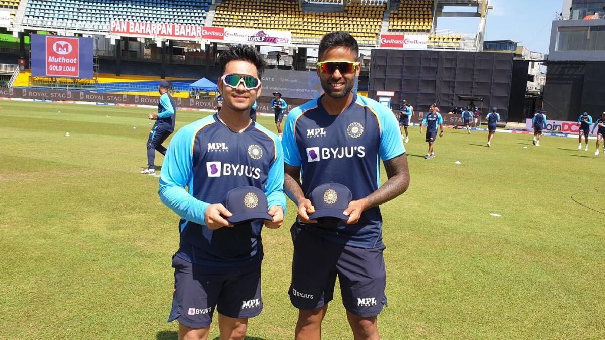 Ishan Kishan and Suryakumar Yadav make debut for India. — BCCI Twitter
