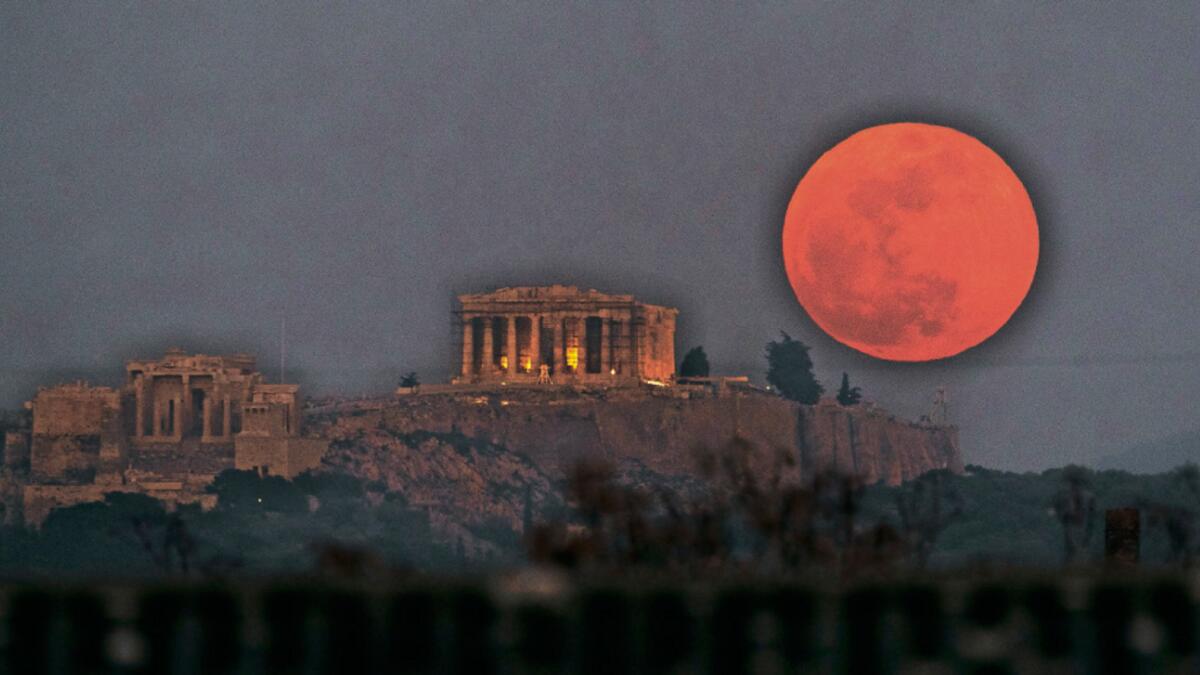 People in other parts of the world will experience the total lunar eclipse, featuring a ‘blood moon’. — AP file photo