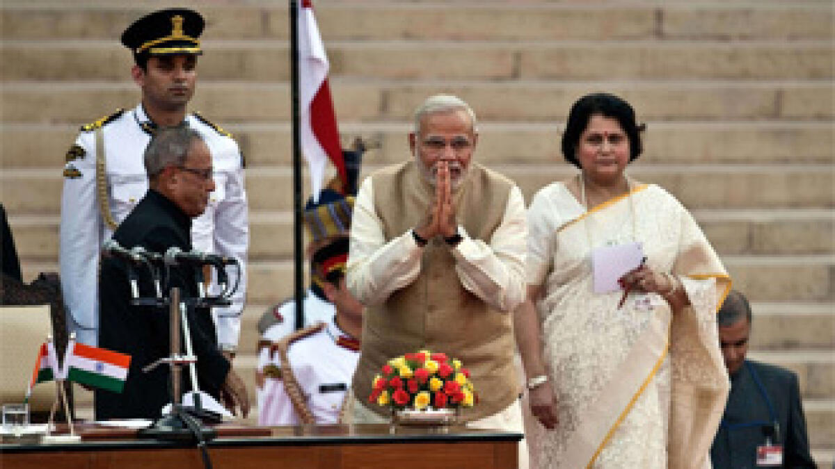 Modi sworn in as India’s PM,  speaks of a “glorious future”