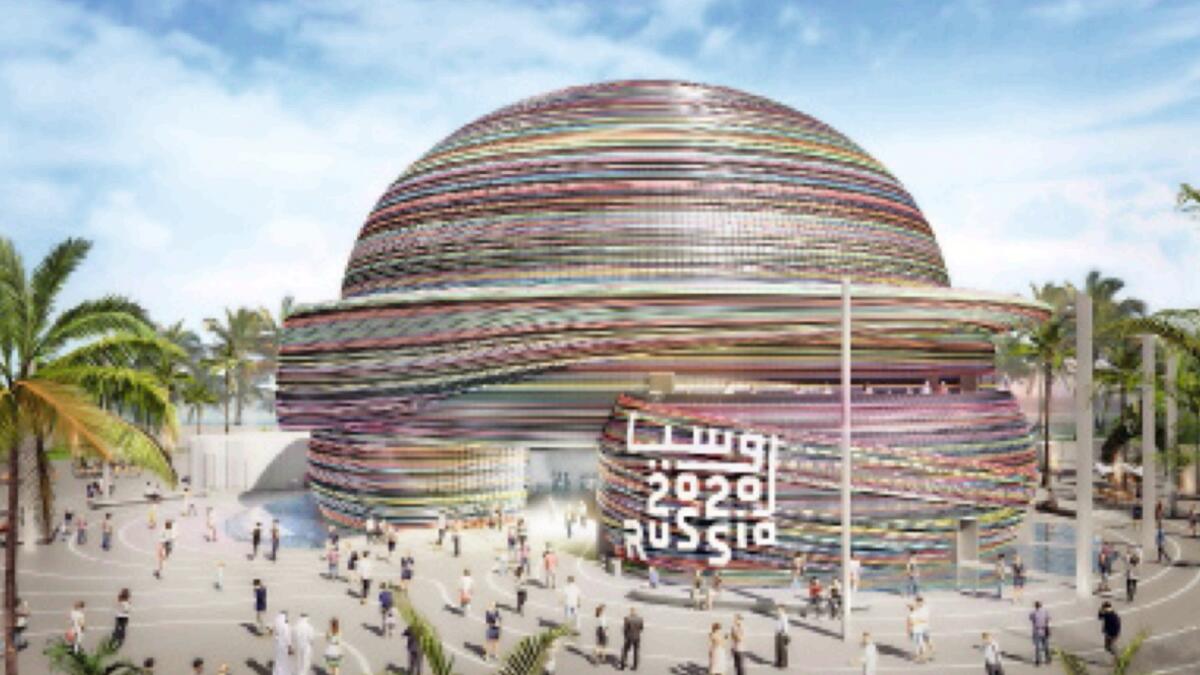 An artist's impression of the Russian pavilion at Expo 2020. — Supplied photo