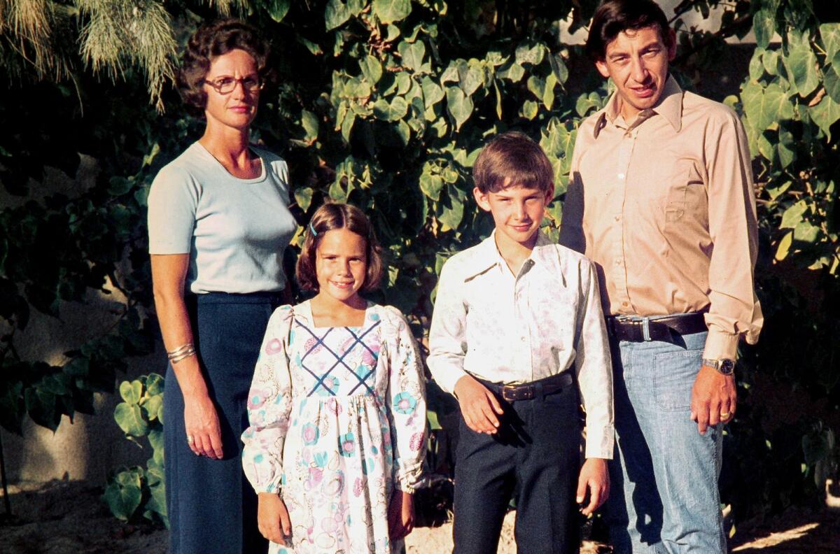 An old photo of Len, with his wife Jackie, daughter Hilary son Peter, taken in 1974 in the backyard of their Jumeirah villa. — Supplied photos