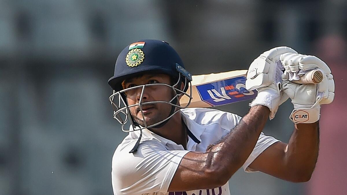 Mayank Agarwal was man-of-the-match when India beat New Zealand in the second Test to clinch the series in Mumbai. (BCCI)