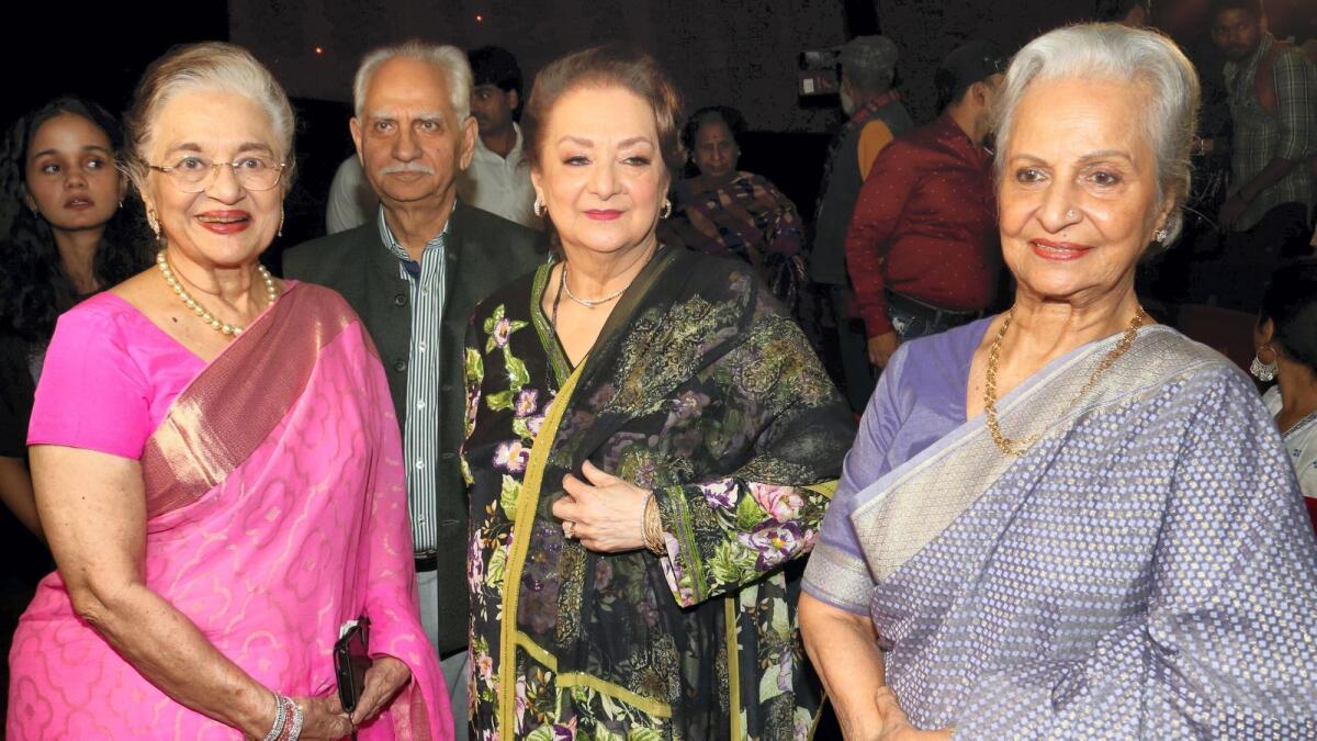 Bollywood actress Saira Banu, Waheeda Rehman and Asha Parekh at an event ‘Dilip Kumar – Hero of Heroes: A Film Festival Celebrating 100 years of a Legend of Indian cinema’, in Mumbai