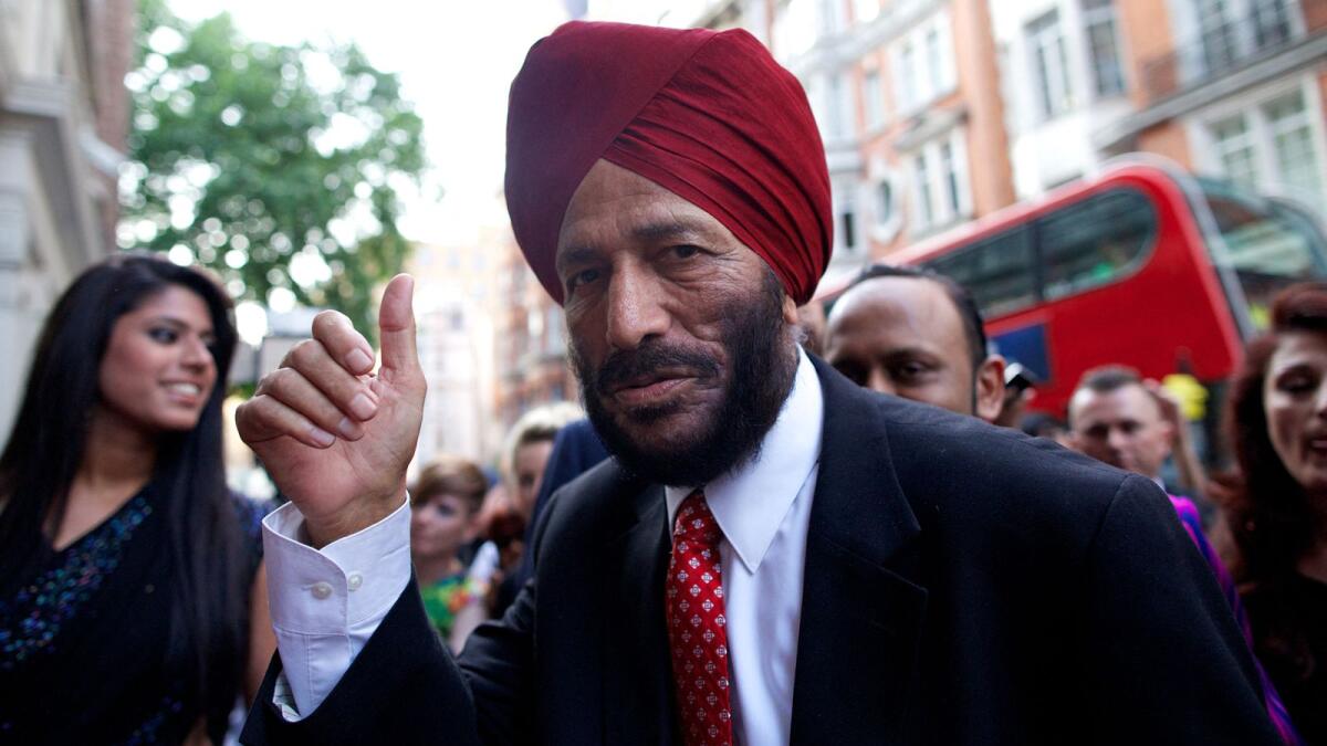 Milkha Singh arrives for the Gala Screening of Bollywood film 'Bhaag Milkha Bhaag' in central London on July 5, 2013. (AFP file)