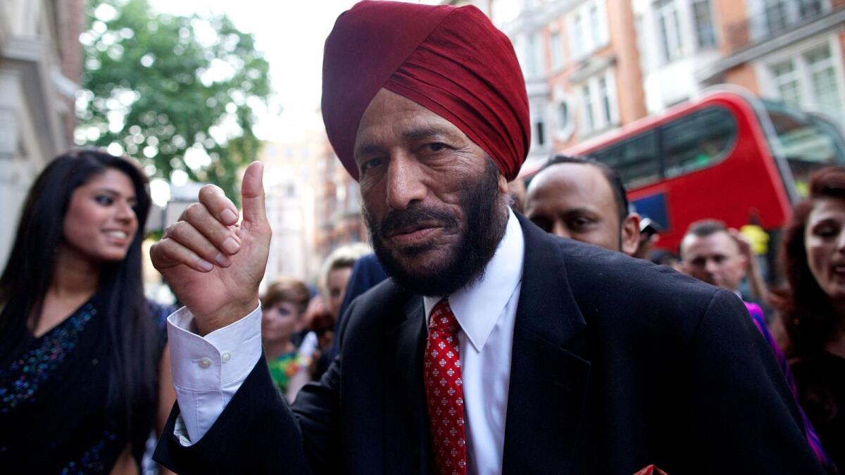 Milkha Singh arrives for the Gala Screening of Bollywood film 'Bhaag Milkha Bhaag' in central London on July 5, 2013. (AFP file)