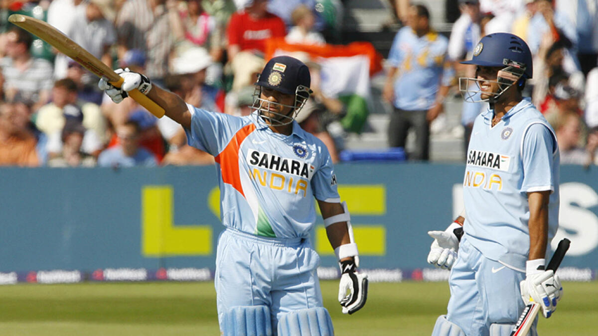 Sachin (left) and Ganguly, together scored 6,609 runs in 136 innings, including 21 century stands and 23 fifty partnerships in ODIs during the period 1996 to 2007.
