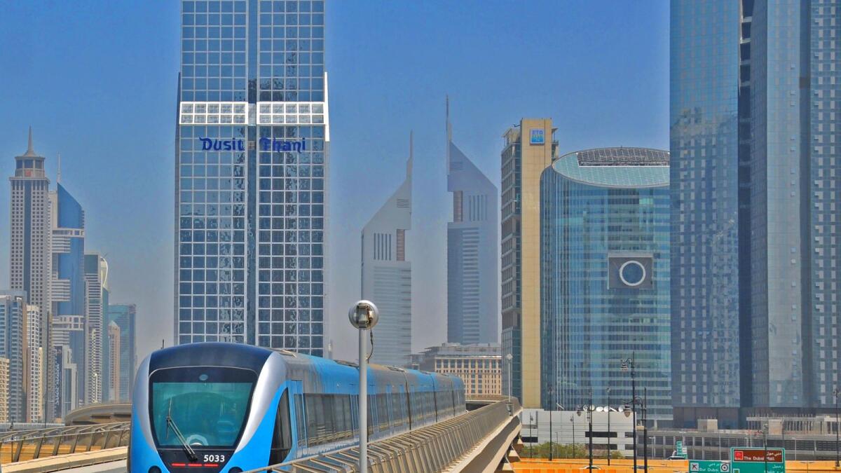 Dubai Metro in operation