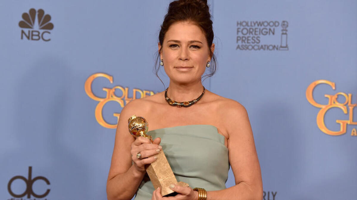 Maura Tierney, winner of Best Supporting Performance in a Series, Miniseries or Television Film for “The Affair”. Photo: AFP