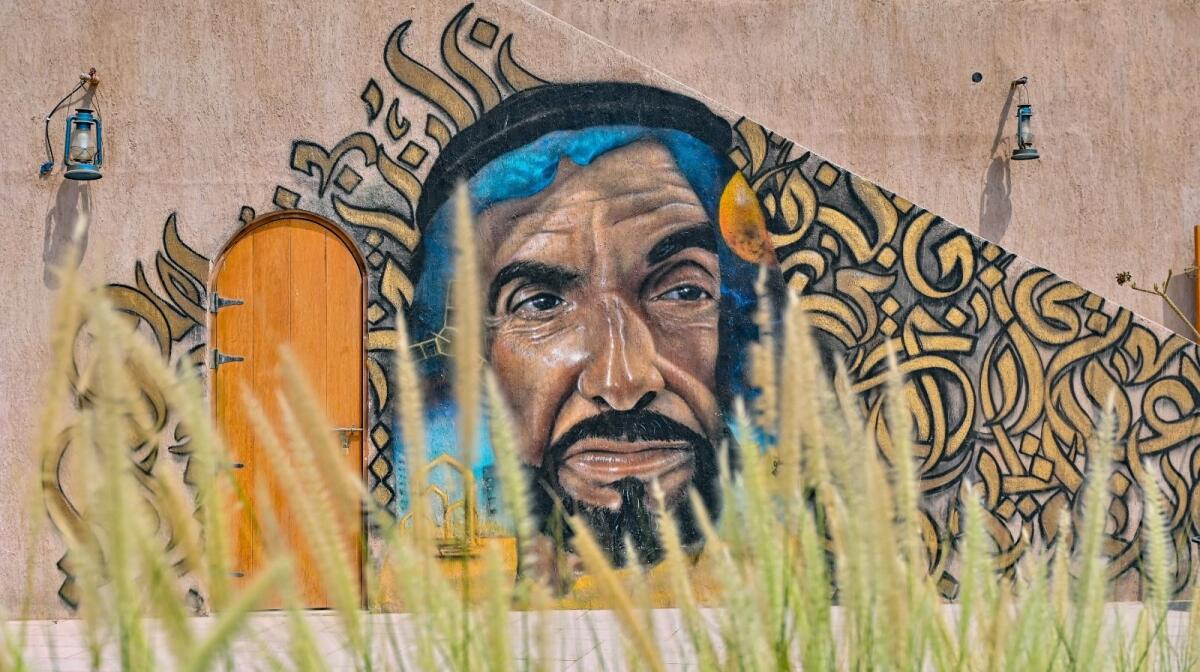 A captivating mural at Ajman Heritage District pays homage to the visionary UAE founding father, the late Sheikh Zayed bin Sultan Al Nahyan, and his enduring legacy. Photo: M. Sajjad