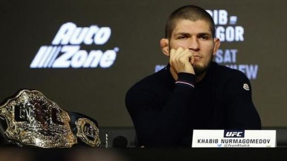 The central character in this Twitter drama was Russian UFC superstar Khabib Nurmagomedov (Reuters)