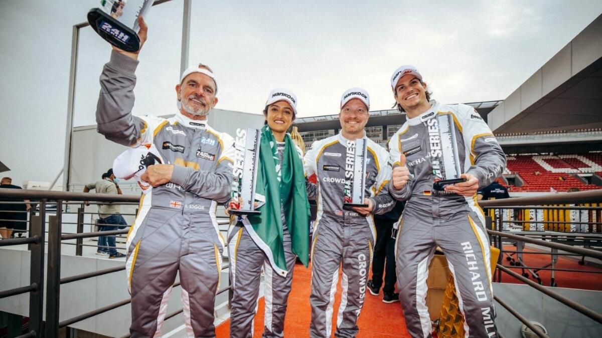 Saudi Arabia’s motorsport star Reema Juffali (second from left). — Supplied photo