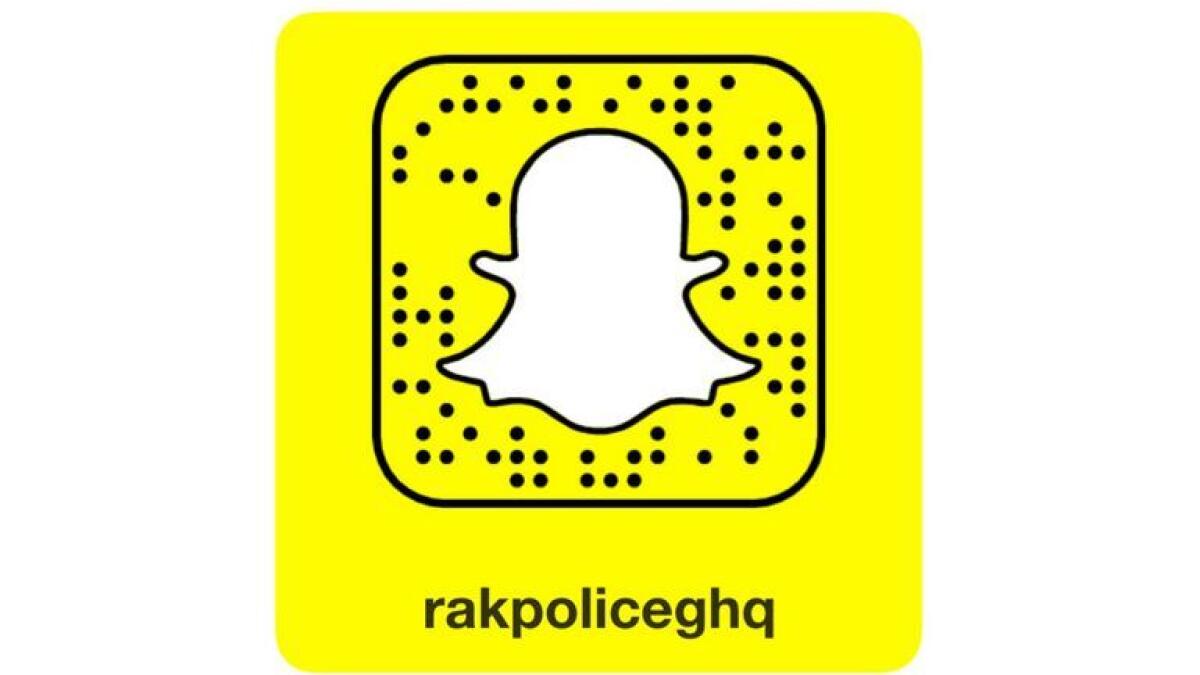 RAK Police are now on snapchat!