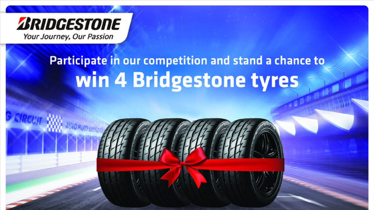 Participate in our contest and stand a chance to Win 4 Bridgestone tyres!