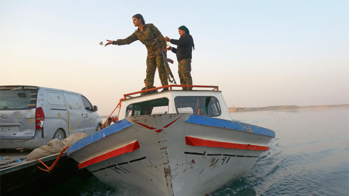 A waterway lifeline for US-backed Syrian force fighting Daesh group