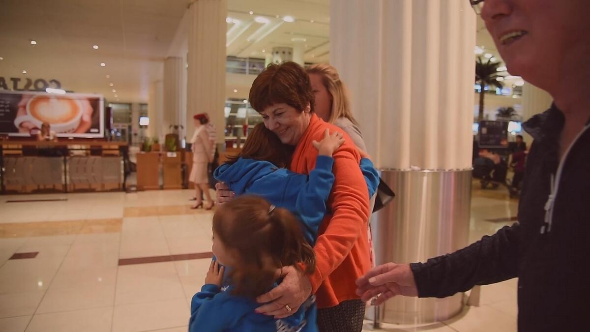 Video: Emirates passengers reunite with loved ones in Dubai