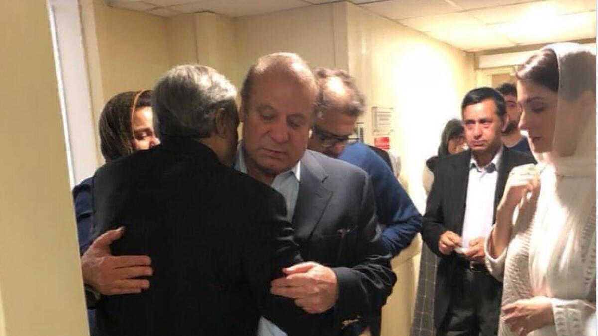 Pakistan former prime minister Nawaz Sharif and his daughter Maryam left from their London residence after an emotional farewell meeting.