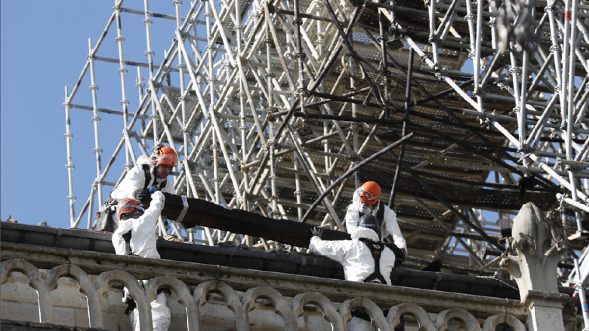 French police experts start Notre Dame checks after fire