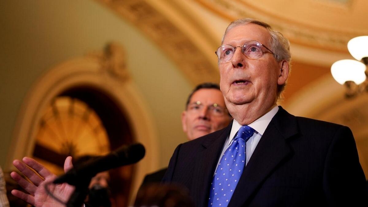 Senate Majority Leader Mitch McConnell has said a majority of the Senate could approve a shorter process by voting on the articles of impeachment after opening arguments, without witnesses.