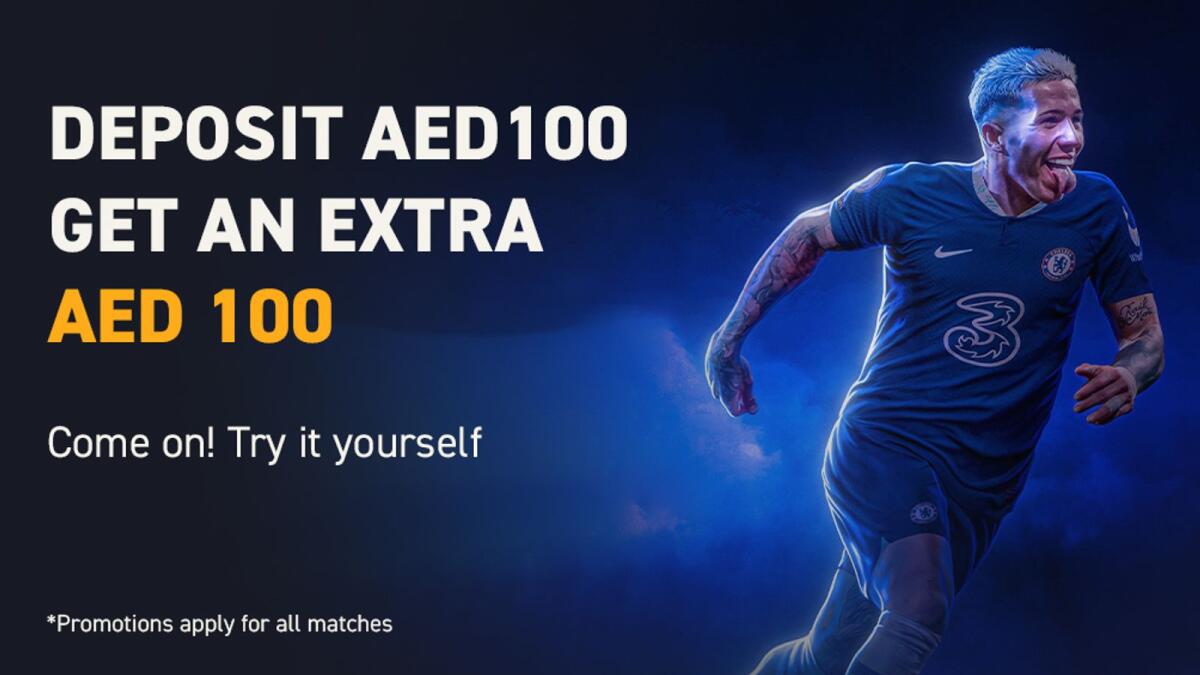 Chelsea or Aston Villa? Deposit AED 100 and get another AED 100 instantly when you make a fearless forecast on TrueWin.ae