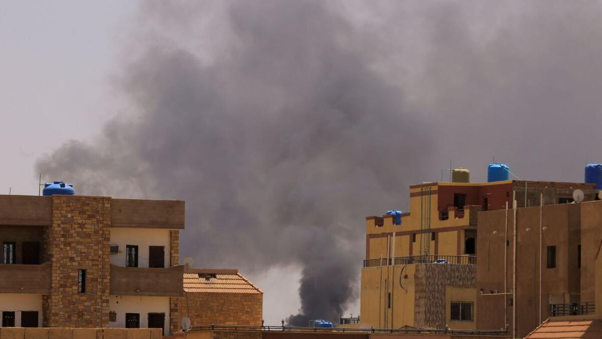 Smoke is seen rise from buildings during clashes between the paramilitary Rapid Support Forces and the army in Khartoum North, Sudan. — Reuters