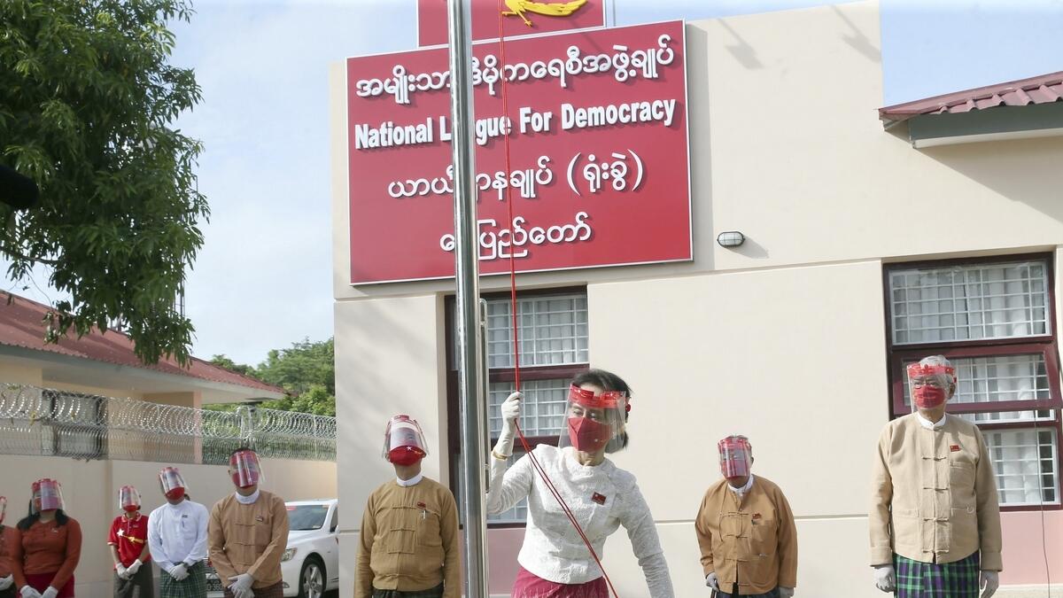 Suu Kyi, Myanmar, election, virus, Yangon
