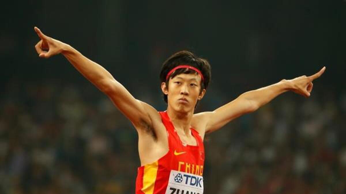 The colourful Zhang won silver at the Beijing 2015 World Championships