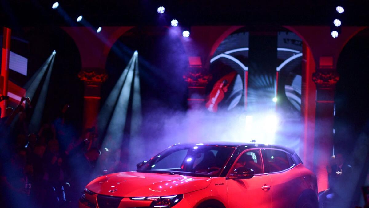 Stellantis premium brand Alfa Romeo reveals the Milano, its first fully electric car (EV), during an event in Milan earlier this month. — Reuters