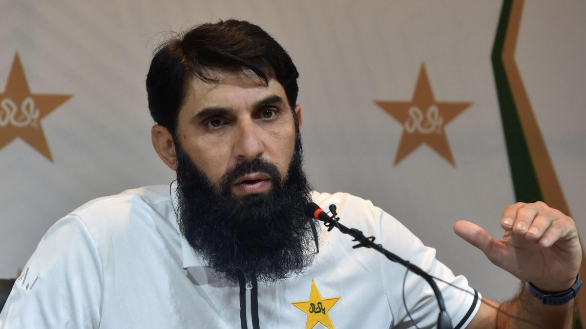 Misbah-ul-Haq has concerns with middle order. — AFP