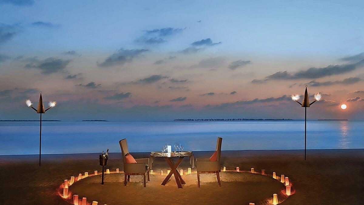 Romantic dinner at JA Manafaru, Maldives