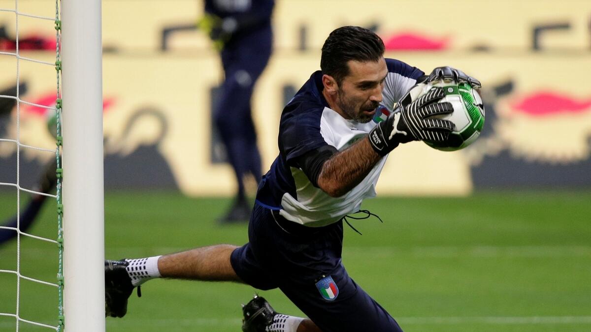 Last save ... Buffon announced his retirement after Italy to fail to qualify for the World Cup for the first time since 1958