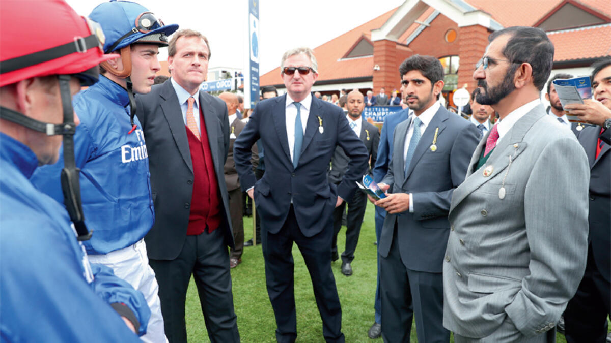 Sheikh Mohammed attends 2000 English Guineas Classic at Newmarket