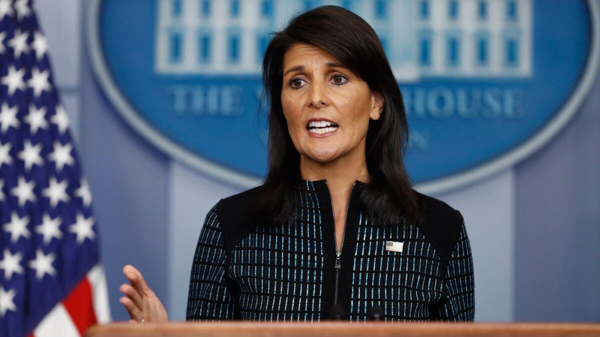 Nikki Haley is the daughter of Indian immigrants. — AP file