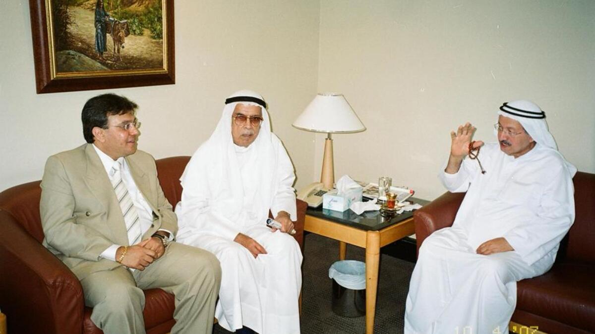 Deepak Bhatia with Saif Al Ghurair and Mohammed Saeed Al Mulla.