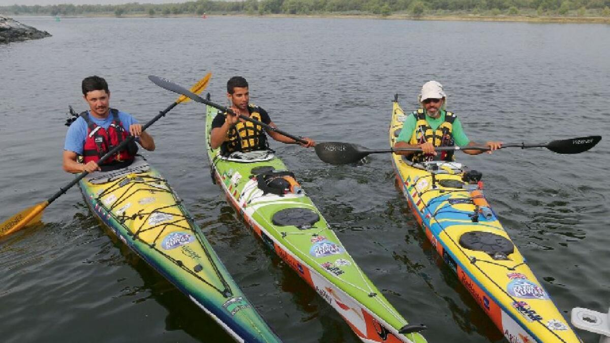 Kayakers on a 2,000-km mission to save Gulfs marine environment