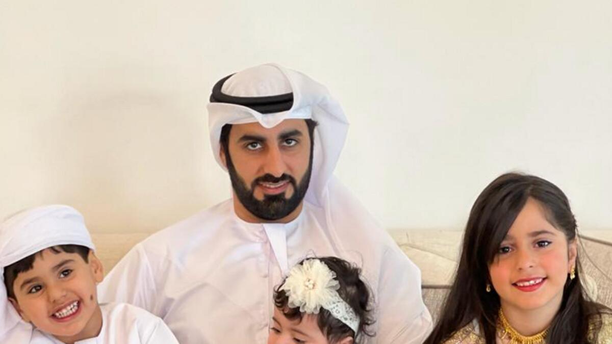Chef Ahmed Darweesh with his children.