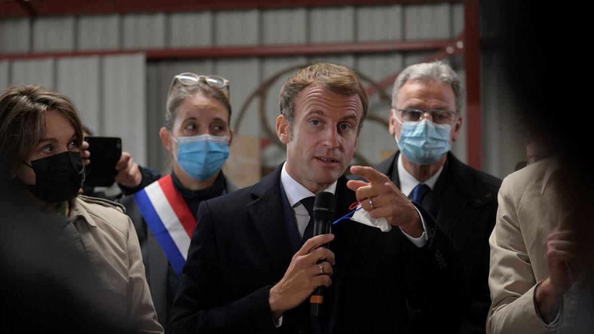 French President Emmanuel Macron was furious last month when Australia scrapped a submarine deal. Photo: AFP