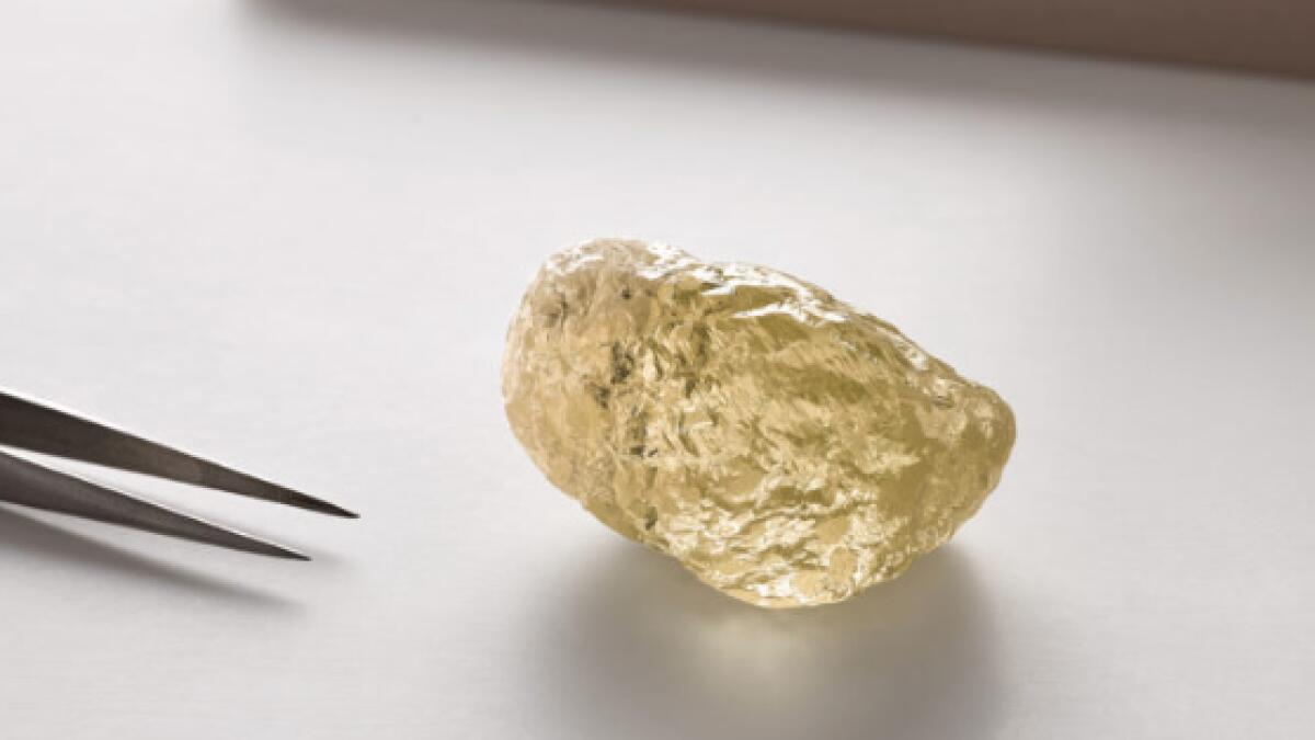 Chicken-egg sized 552-carat yellow diamond found in Canada, largest in North America