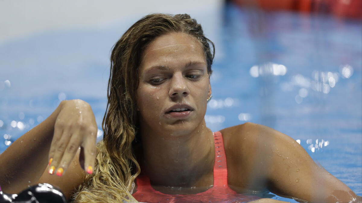 Yulia Efimova during her 100-metre breaststroke event. — AP