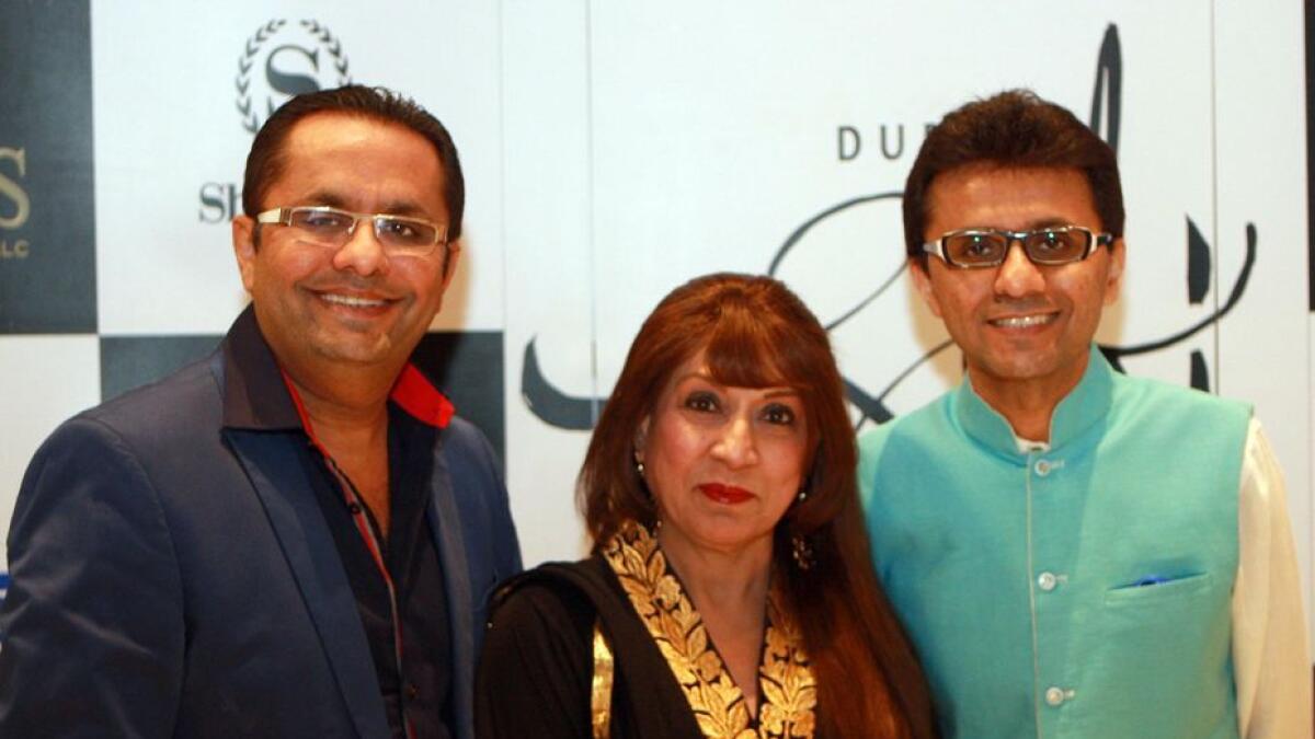 Rizwan Sajan with his family during the 2014 AR Rahmam World Premiere Sufi Live in Concert.