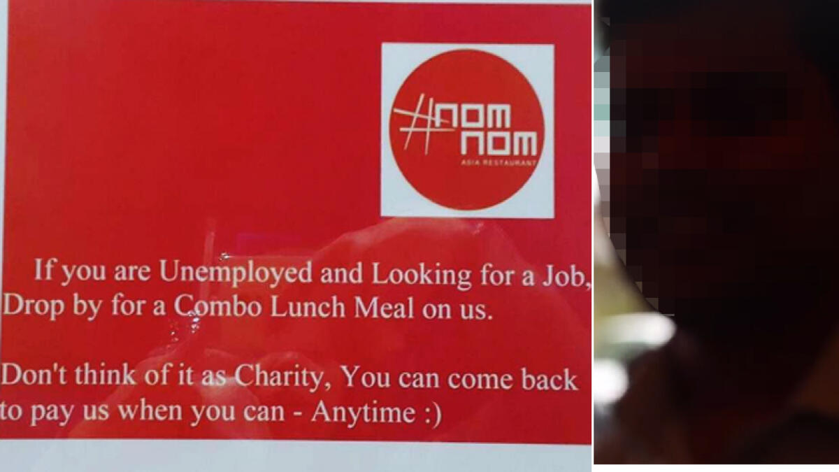 Watch: Dubai restaurant offers free lunch to the jobless