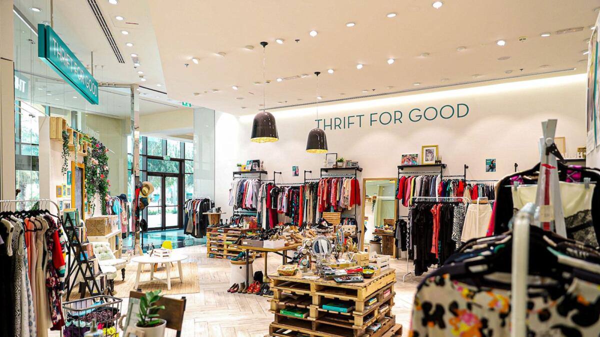 Get thrifty. Thrift For Good’s mission is to ‘rehome preloved items to reduce waste and help children around the world’. Located in the Galleria Mall 8, Palm Jumeriah, as well as online, thriftforgood.org, the store also organises monthly events such as the Palm Pop Ups where it hosts over 25 small and local businesses. The next Palm Pop Up will be on Friday where brands will be selling a selection of second hand or upcycled items that will include  jewellery and furniture.