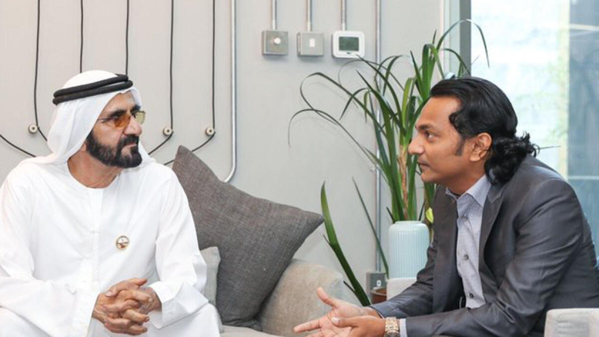37-year-old DIVYANK TURAKHIA of media.net owns $1.9 billion worth of assets. He is pictured here with His Highness Sheikh Mohammed bin Rashid Al Maktoum, Vice-President and Prime Minister of the UAE and Ruler of Dubai