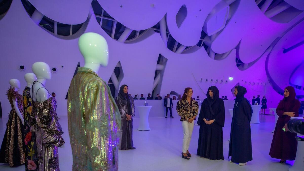 Sheikha Latifa and Noura Al Kaabi attend the launch of Istituto Marangoni at The Museum of the Future. — Supplied photo