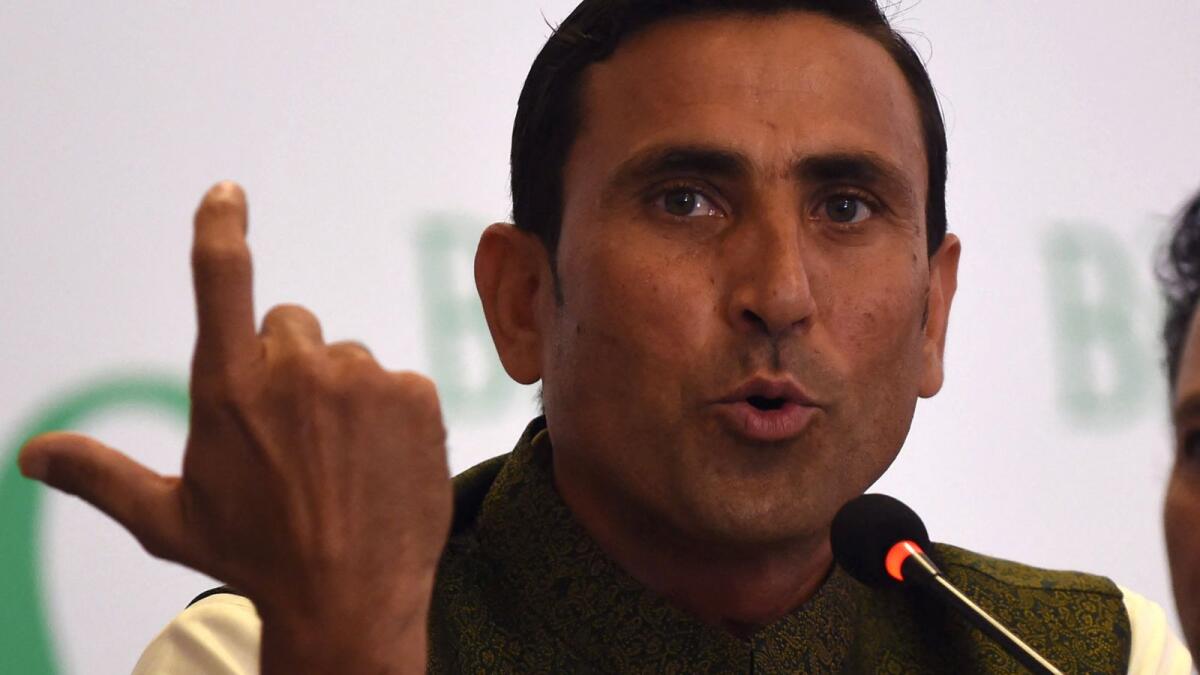 Younis Khan quit his job after exchange of hot words with a PCB official. — AFP file