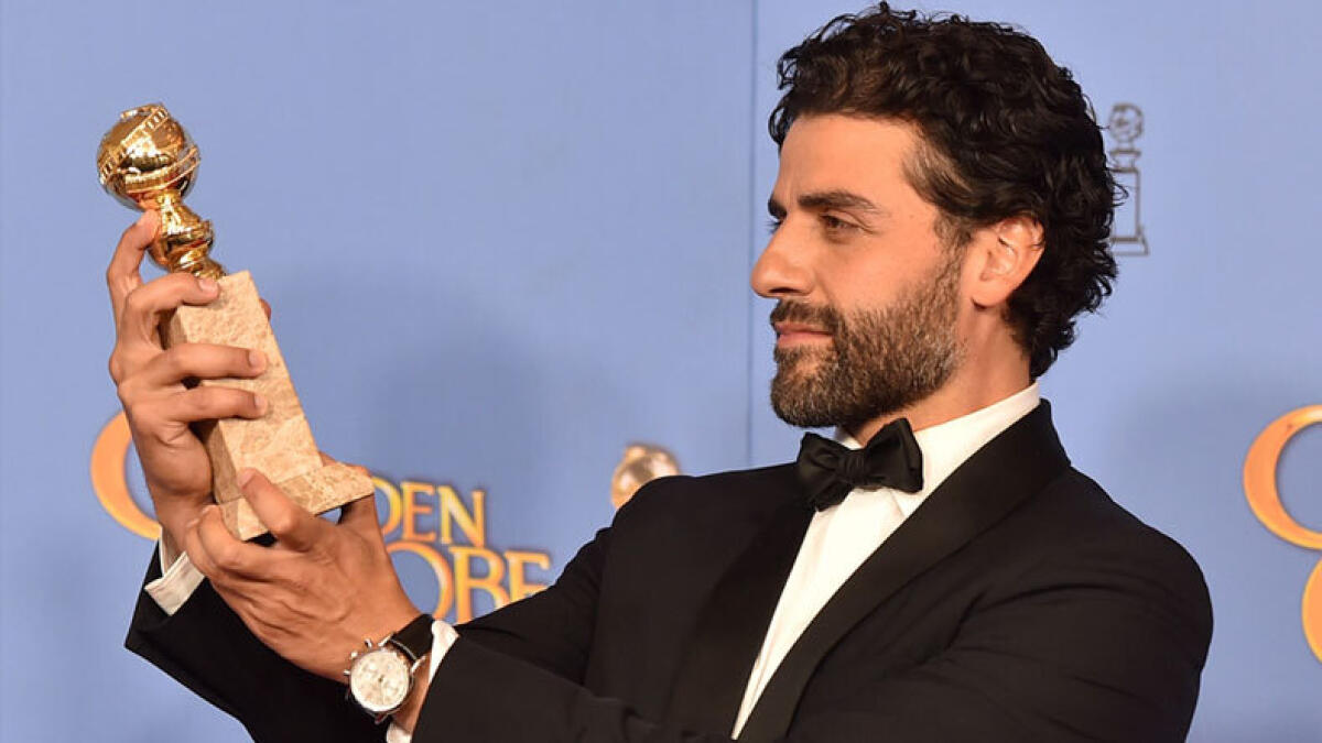 Oscar Isaac, winner of Best Performance in a Miniseries or Television Film for “Show Me a Hero”. Photo: AFP