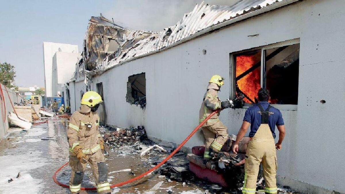Ajman warehouse catches fire, no casualties