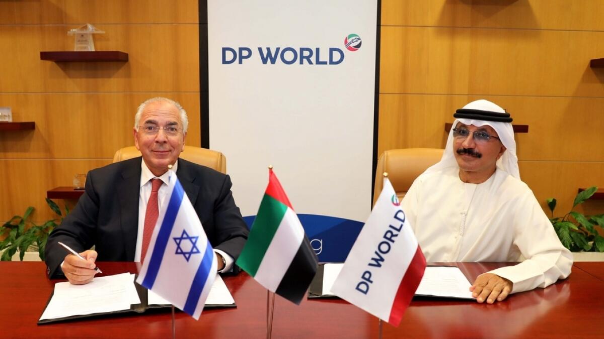 NEW JOURNEY: Sultan Ahmed bin Sulayem and Shlomi Fogel signing the deal. - Supplied photo