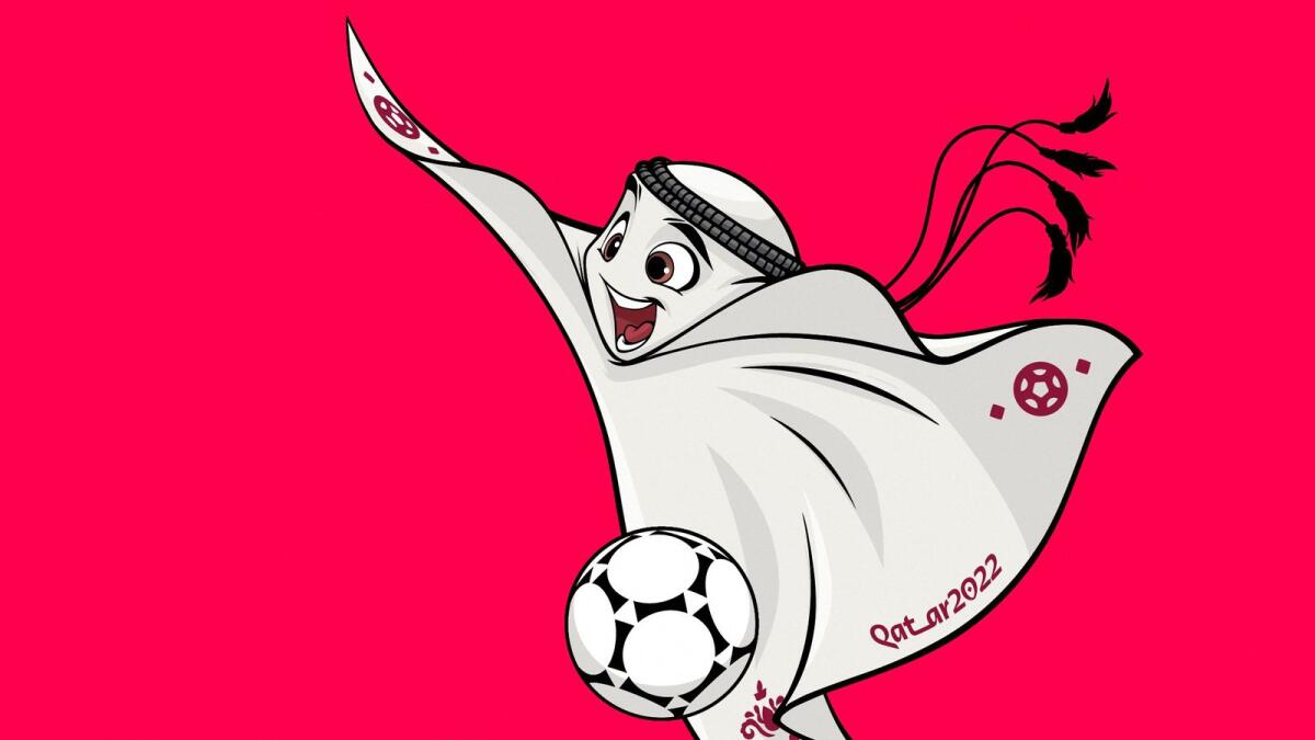 La'eeb, the official mascot for the Fifa World Cup Qatar 2022. — AFP