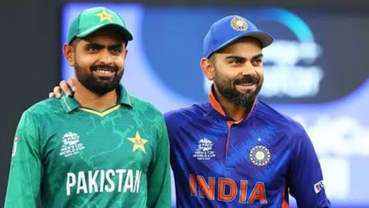 Pakistan captain Babar Azam (left) and India's Virat Kohli.